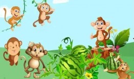 猴子吃瓜故事寓意,贪婪与智慧的寓言启示